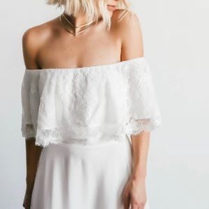 NIB Baltic Born Gloria Off The Shoulder Lace Dress- Medium